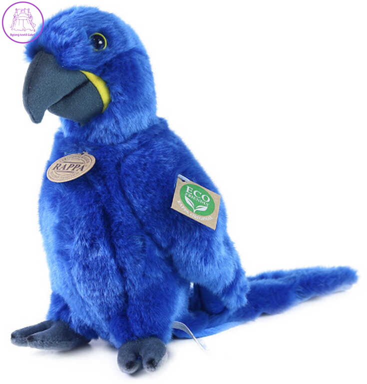 PLYŠ Ptáček papoušek Ara Hyacintový 23cm Eco-Friendly *PLYŠOVÉ HRAČKY*
