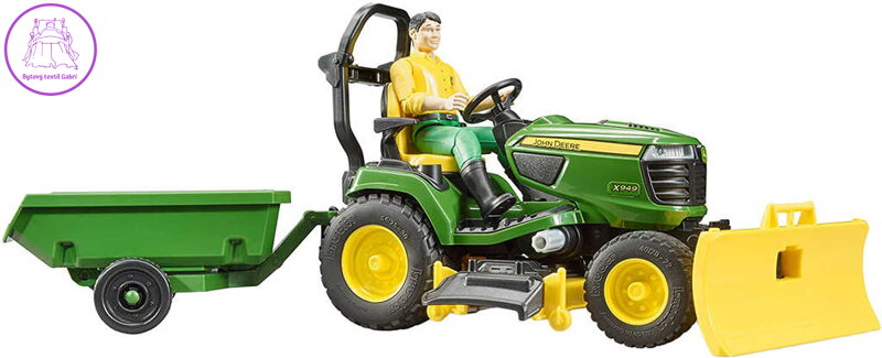 BRUDER 62104 Malotraktor John Deere X949 set s vlečkou a figurkou s doplňky