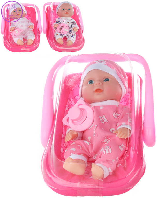 Panenka miminko 20cm v nosítku set s dudlíkem 3 druhy