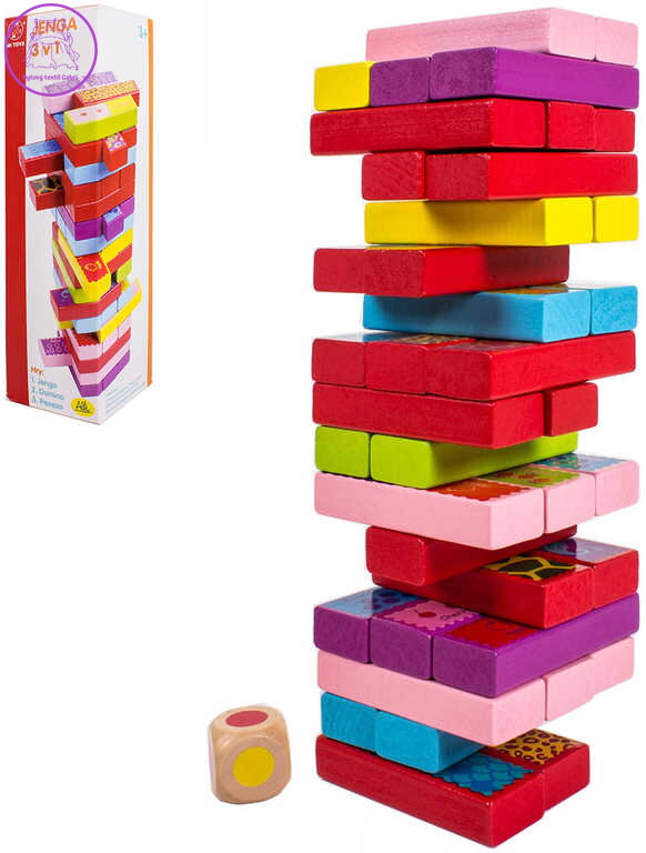 ALBI HRA DŘEVO Věž Jenga 3v1 pexeso a domino *DŘEVĚNÉ HRAČKY*