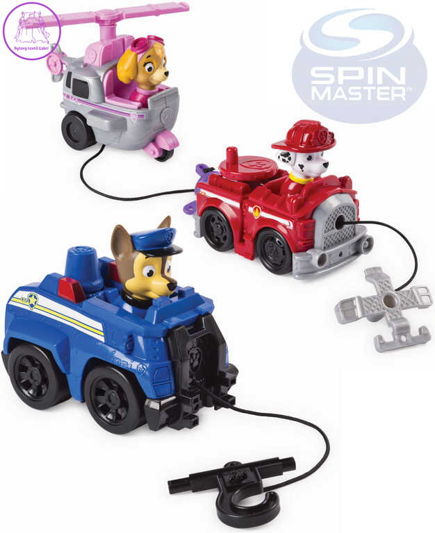 SPIN MASTER Paw Patrol vozidlo malé záchranářské s figurkou 6 druhů plast