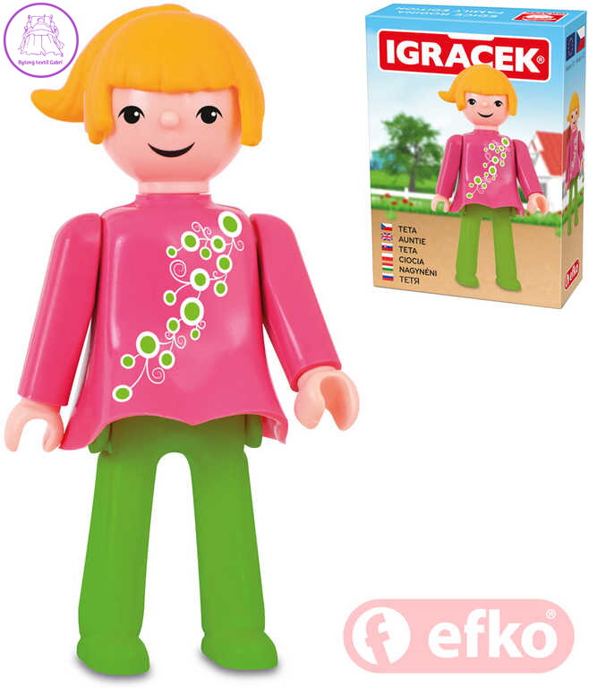 EFKO IGRÁČEK Tetička figurka 7,5cm rodina v krabičce STAVEBNICE