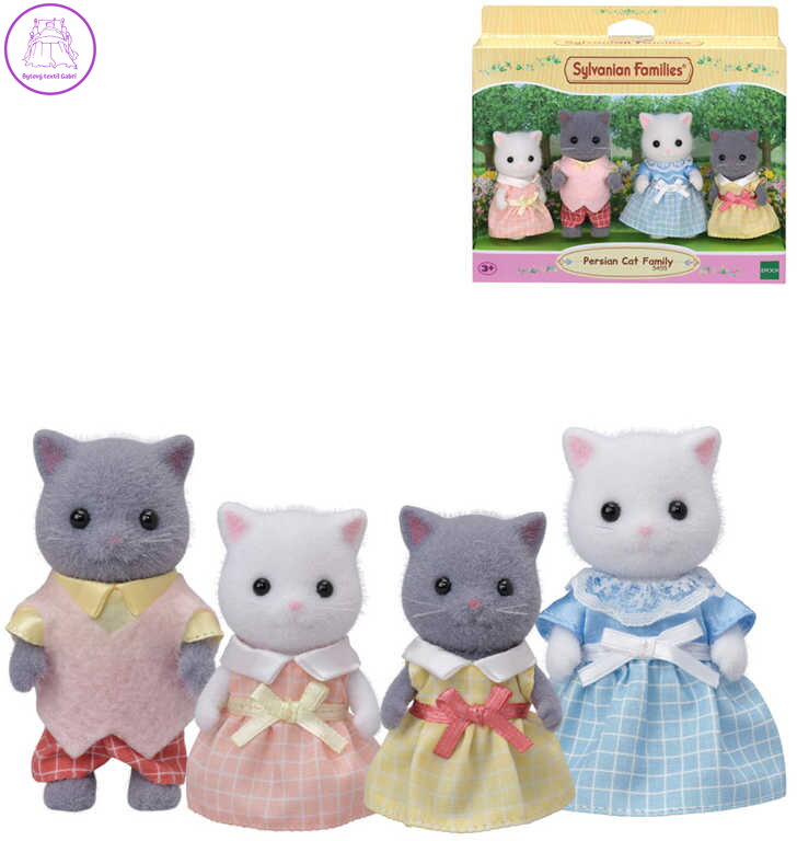 Sylvanian Families rodina perských koček set 4 figurky v krabici