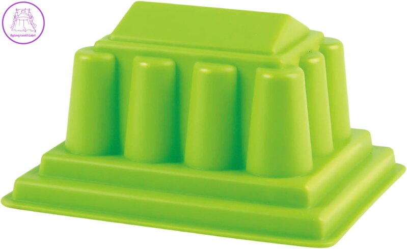 HAPE Bábovka Pantheon chrám zelená baby formička na písek plast