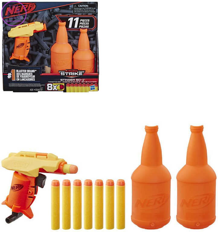 HASBRO NERF Alpha Strike Stinger set blaster s 8 šipkami a 2 cíli k sestřelení