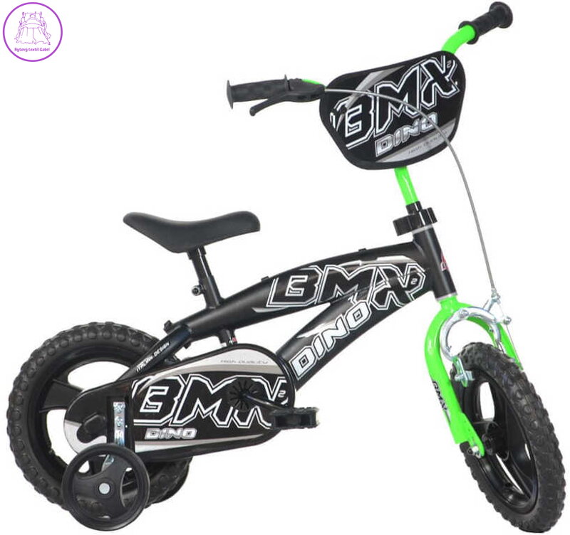 ACRA Kolo DINO BIKES BMX 12" chlapecké černé balanční kolečka CSK5125