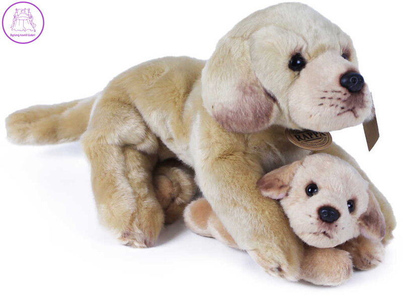 PLYŠ Set pes světlý labrador + mládě 25cm Eco-Friendly *PLYŠOVÉ HRAČKY*