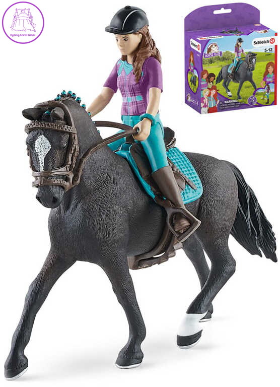 SCHLEICH Lisa na koni figurka ručně malovaná herní set s doplňky plast
