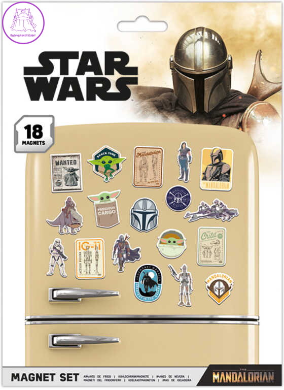 Magnetky Hvězdné Války Star Wars Mandalorian set 18ks na kov Magnetky Hvězdné Války Star Wars Mandalorian set 18ks na kov