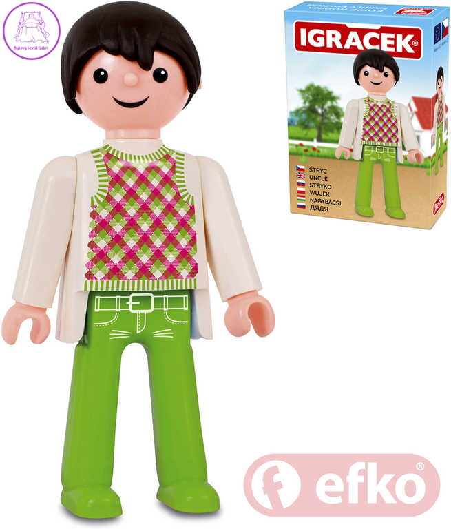 EFKO IGRÁČEK Strýček figurka 7,5cm rodina v krabičce STAVEBNICE