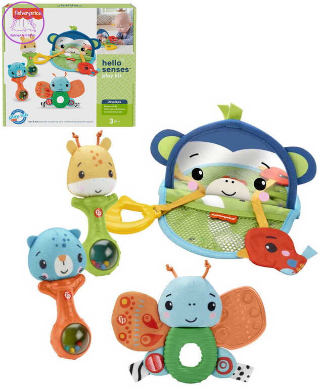 FISHER PRICE Baby Ahoj smysly set 4 hračky s aktivitami pro miminko