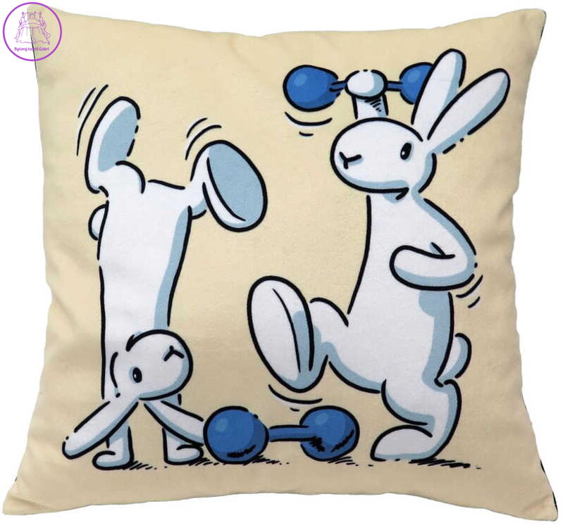 MORAVSKÁ ÚSTŘEDNA Polštář Bob a Bobek činky 30x30cm MORAVSKÁ ÚSTŘEDNA Polštář Bob a Bobek činky 30x30cm