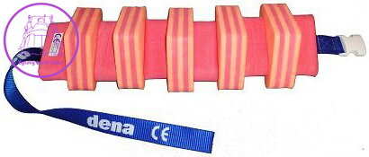 MATUŠKA-DENA Pás plavecký 100cm červený pruhovaný