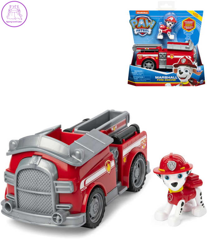 SPIN MASTER Paw Patrol auto hasičské Tlapková Patrola set s figurkou Marshall