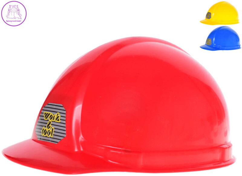Přilba stavební dětská helma plastová na hlavu 3 barvy