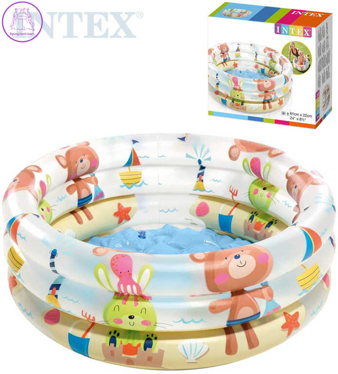 INTEX Baby bazének dětský nafukovací kruh 61x22cm bílý 57106