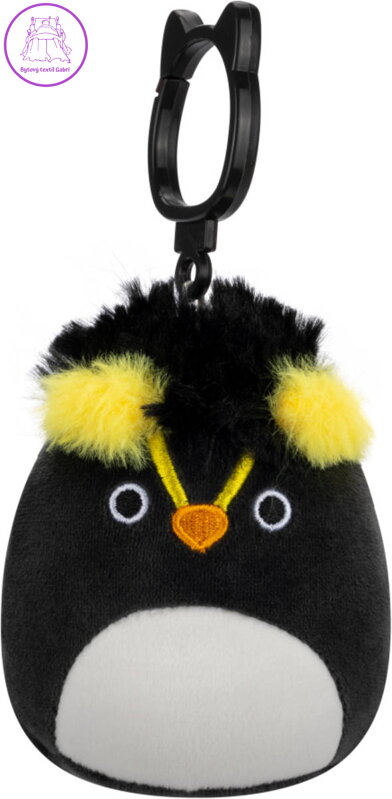 PLYŠ Squishmallows klíčenka Tučňák Skalní přívěsek na klíče