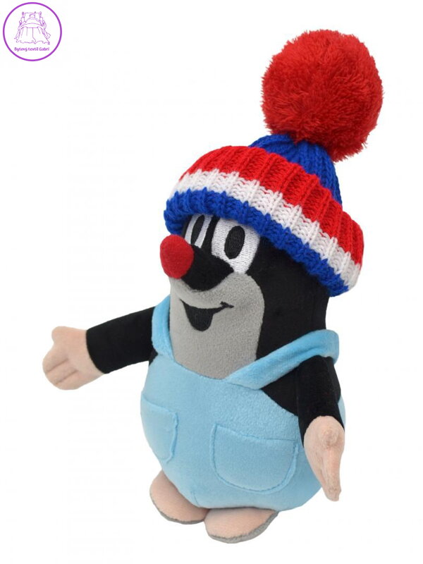 MORAVSKÁ ÚSTREDNA Krtek 20 cm, kalhotky, kulich modrý-trilokora, plyšová hračka