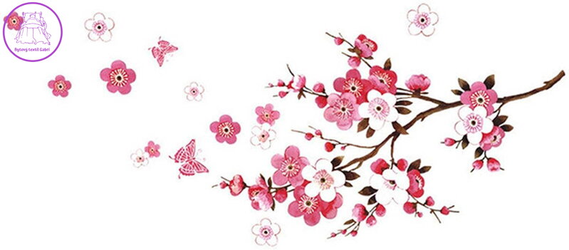Samolepka na zeď Sakura třešňový květ samolepicí nástěnná dekorace