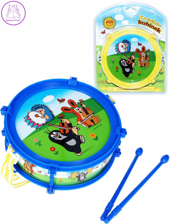 Bubínek 20cm Krtek (Krteček) set se 2 paličkami 2 barvy *HUDEBNÍ NÁSTROJE*