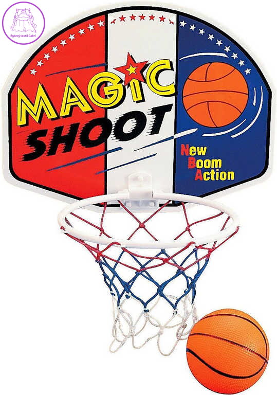 Koš na dětský basketbal Magic Shot set s míčem košíková plast