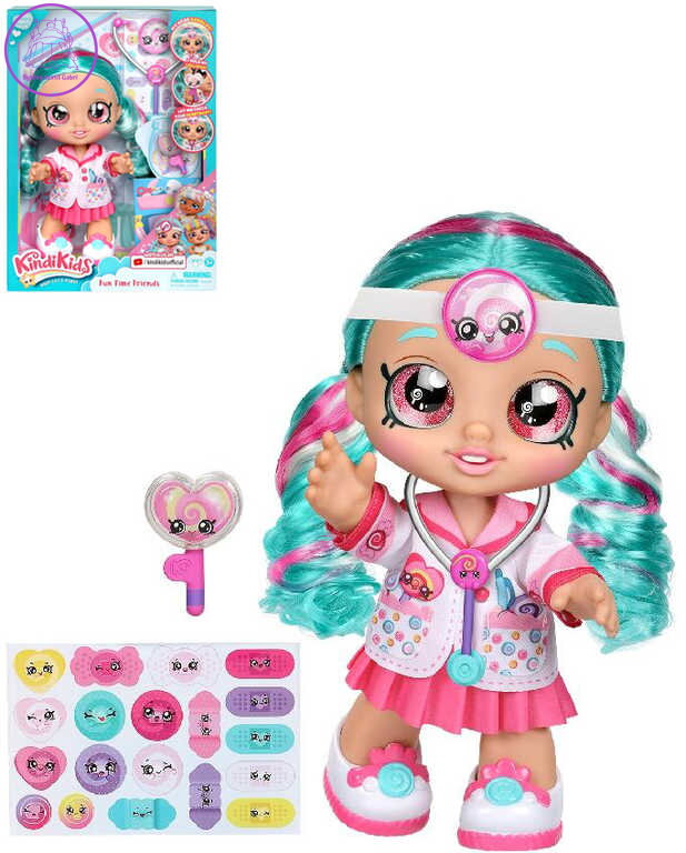 KINDI KIDS Panenka Cindy Pops doktorka 30cm interaktivní herní set s doplňky