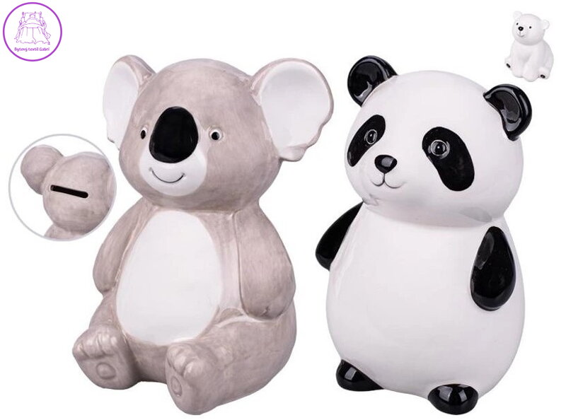 Pokladnička medvídek porcelánová 3 druhy