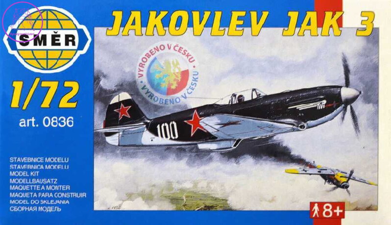 SMĚR Model letadlo Jakovlev Jak 3 1:72 (stavebnice letadla) SMĚR Model letadlo Jakovlev Jak 3 1:72 (stavebnice letadla)