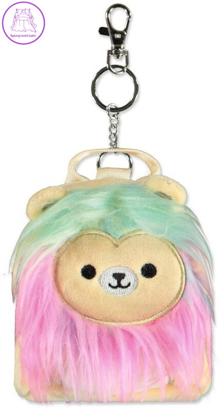 PLYŠ Squishmallows mikrobatůžek Lev Leonaro přívěsek na klíče