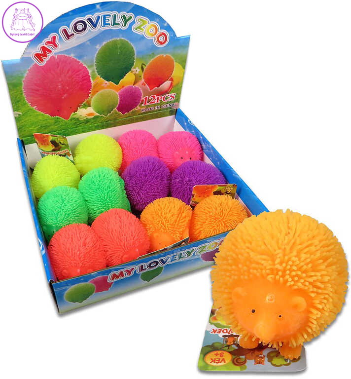 Ježek soft gumový měkké bodlinky elastický 6 barev antistresový bliká Světlo