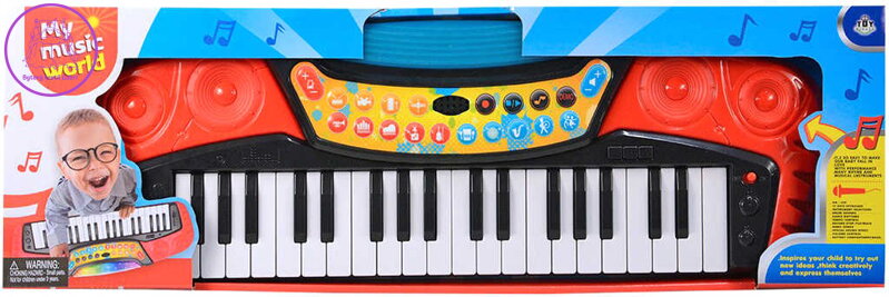 Pianko dětské elektronické 37 kláves keyboard na baterie Světlo Zvuk