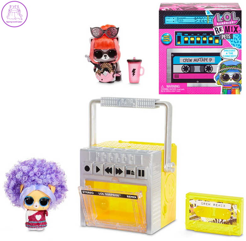 L.O.L. Surprise ReMix Pets set kazeťák se zvířátkem na baterie Zvuk