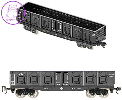 Vagón nákladní vysokostěnný 25cm set s nákladem doplněk k vláčkodráze