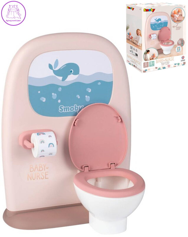 SMOBY Baby Nurse Toaleta WC s koupelnou herní set pro panenku miminko