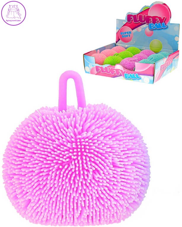 Míček strečový antistresový ježek 9cm s měkkými bodlinkami 4 barvy