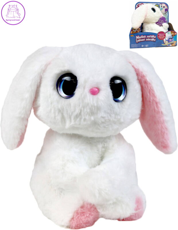 EP Line My Fuzzy Friends Mazlivý králíček Rozárka interaktivní na baterie Světlo Zvuk