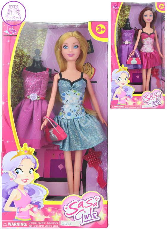 Panenka fashion 30cm set s náhradními šaty a módními doplňky 2 druhy