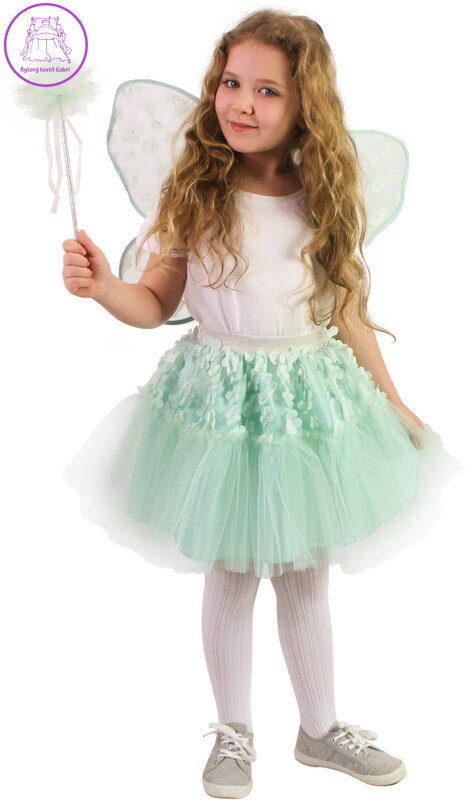 KARNEVAL Šaty víla Zvonilka tutu sukýnka s křídly 3-10 let (104-146cm) *KOSTÝM*