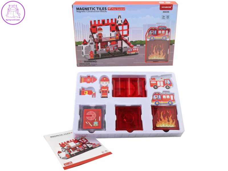 Stavebnice magnetická požárníci (hasiči)
