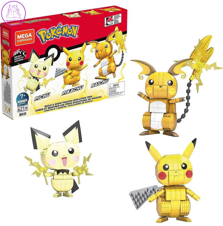 MEGA CONSTRUX Pokémon Pikachu / Pichu / Raichu 3v1 STAVEBNICE MEGA CONSTRUX Pokémon Pikachu / Pichu / Raichu 3v1 STAVEBNICE
