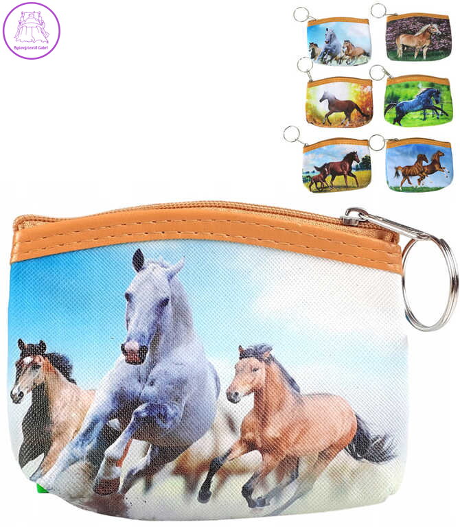 Peněženka dětská koníci 11x9cm na zip 6 druhů v sáčku Peněženka dětská koníci 11x9cm na zip 6 druhů v sáčku