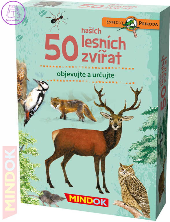 MINDOK HRA kvízová Expedice Příroda: 50 našich lesních zvířat naučná