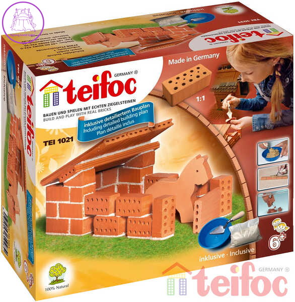 TEIFOC Domek Horses 1021 *Stavebnice cihly s maltou*