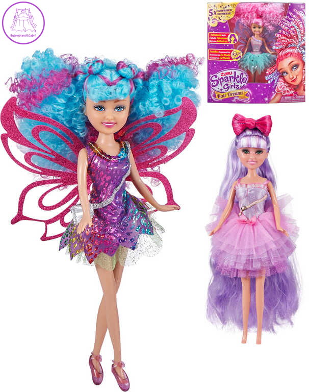 Sparkle Girlz panenka s kouzelnými vlasy 5 překvapení set s fashion doplňky 3 druhy