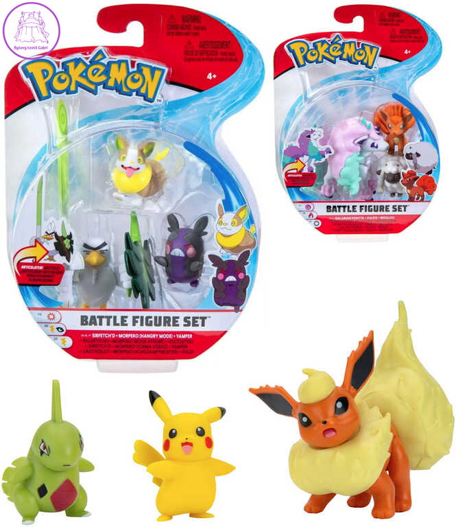 Pokémon Battle figurka set 3ks na kartě různé druhy plast