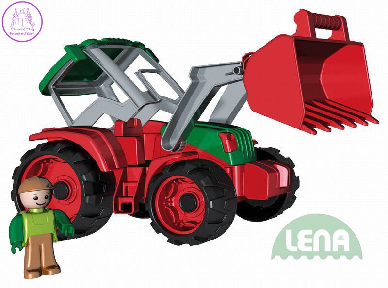 LENA Truxx Traktor 33cm s figurkou řidič (vozítko na písek)