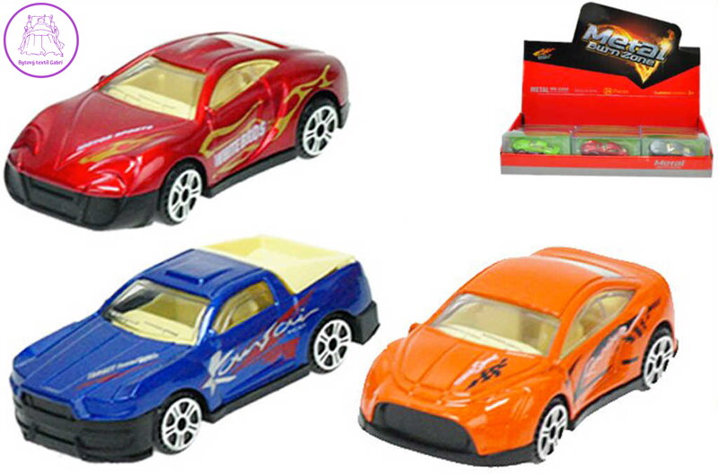 Auto sportovní model 7cm kovové různé druhy s grafikou