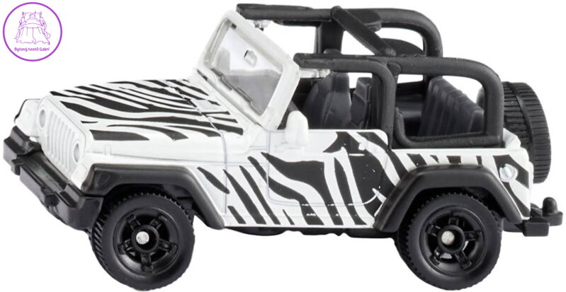 SIKU Auto Jeep Wrangler Safari černobílý kovový model 1546