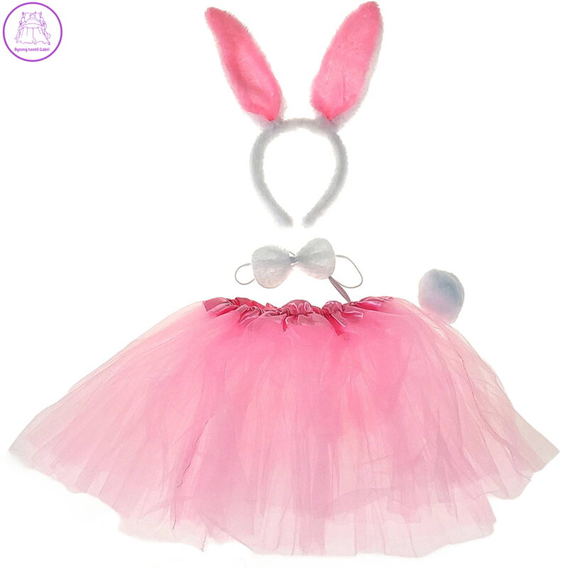 KARNEVAL Šaty zajíček set sukně s ušima a ocáskem *KOSTÝM*