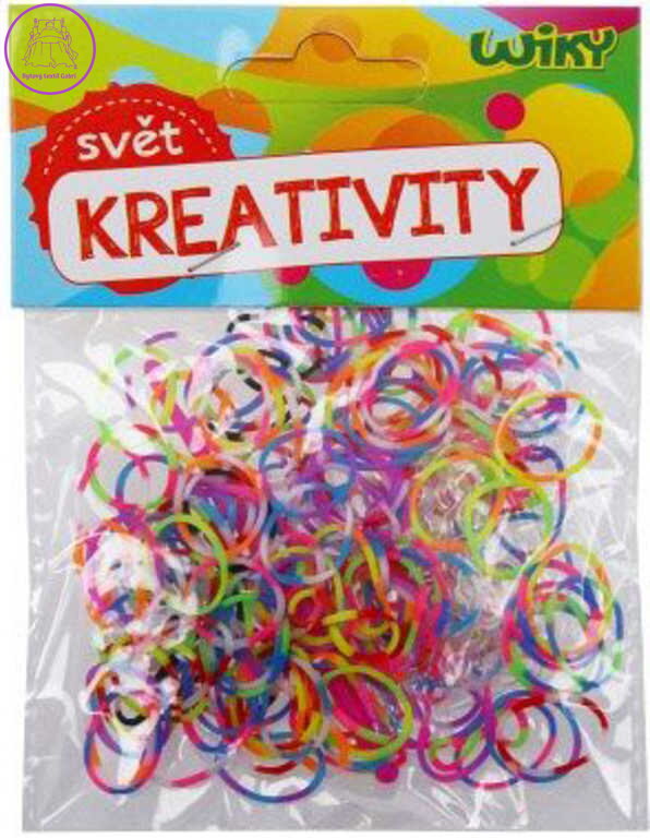 UDĚLEJ SI NÁRAMEK Gumičky LOOM BANDS 200ks mix barev pruhované